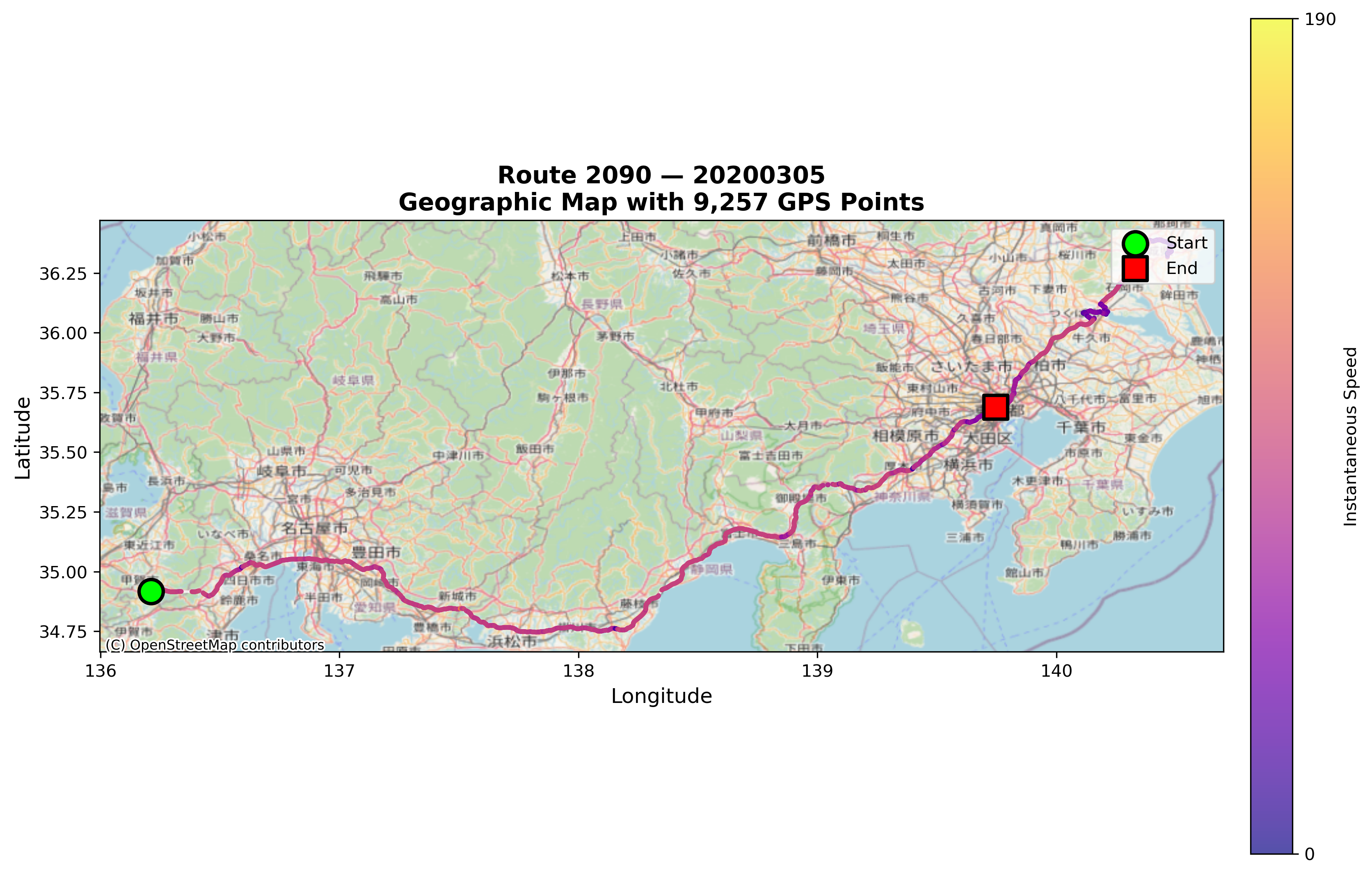 Map of Route 2090